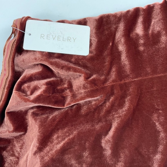 NWT Revelry Velvet Tube Top Terracotta Color Sleeveless Bustier size L - Picture 13 of 15